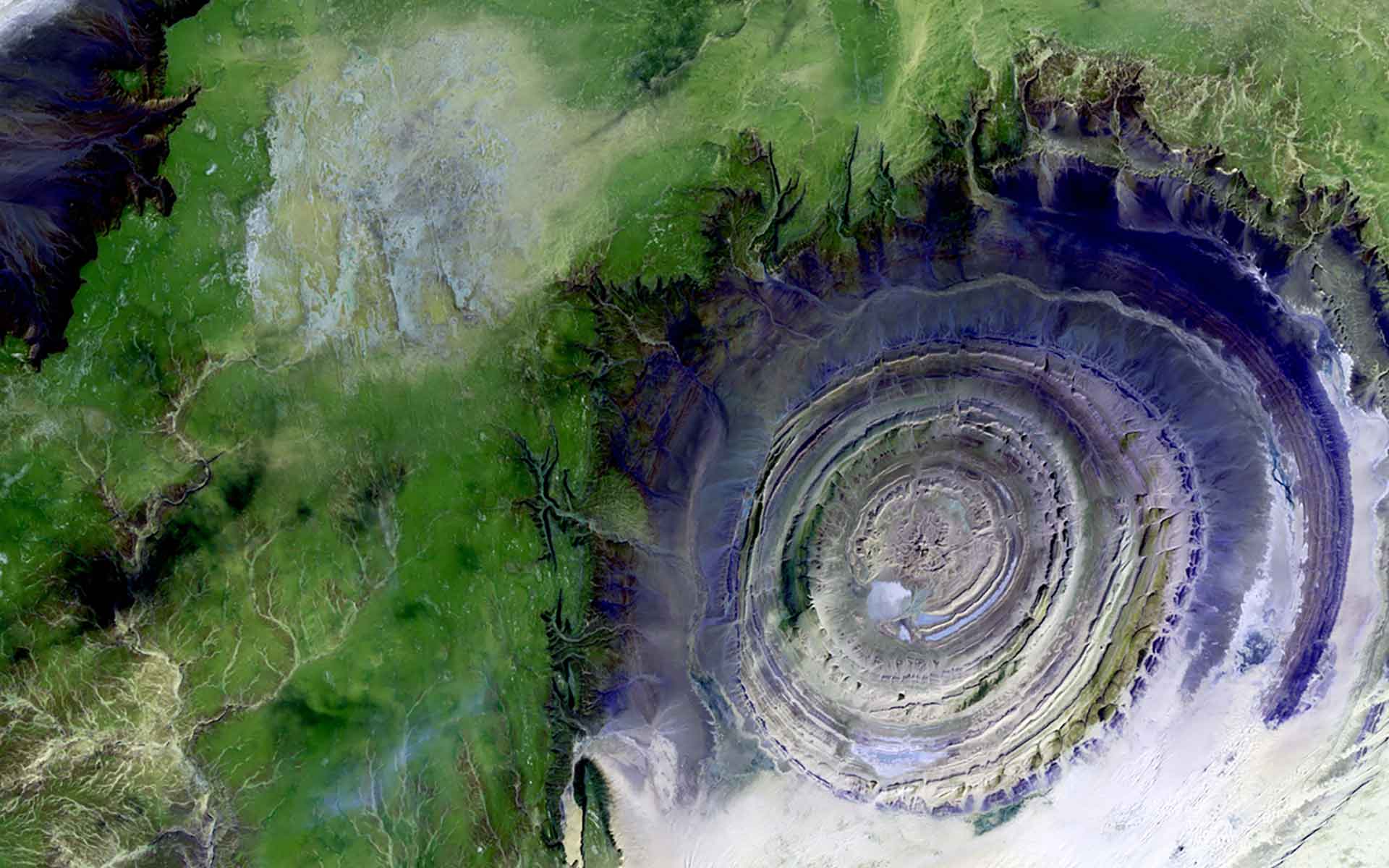 Aerial view of the Richat structure