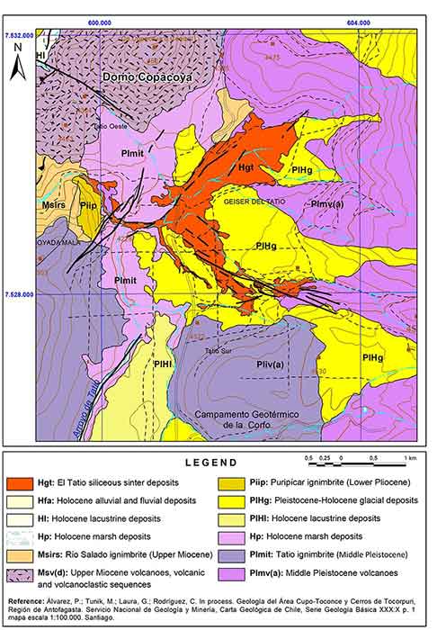Geological simplified map of El Tatio