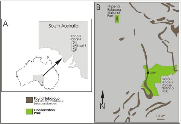 Ediacaran fossils in the Ediacara Hills, Flinders Ranges - IUGS