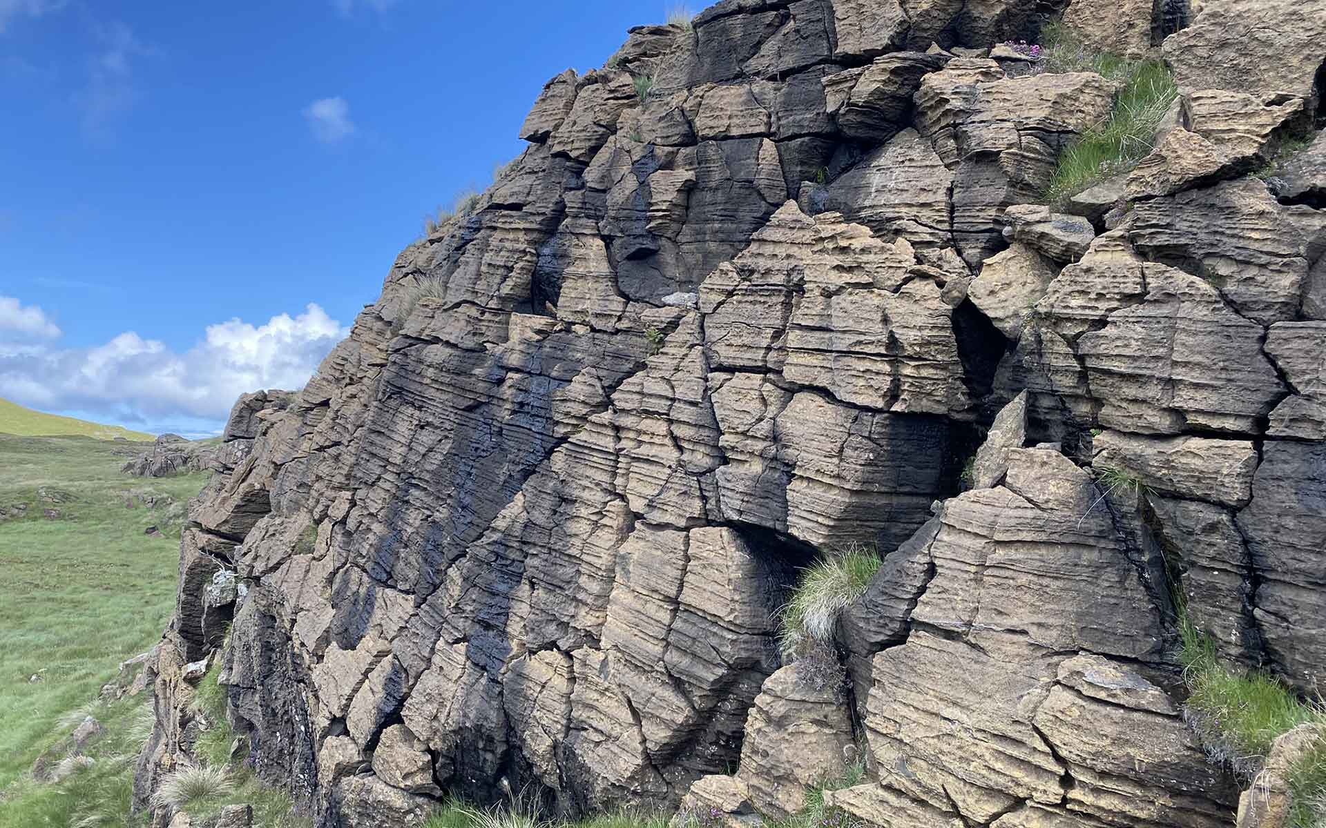 Rhythmically layered feldspathic peridotite close to Long Loch in the Central Intrusion (Brian O'Driscoll).