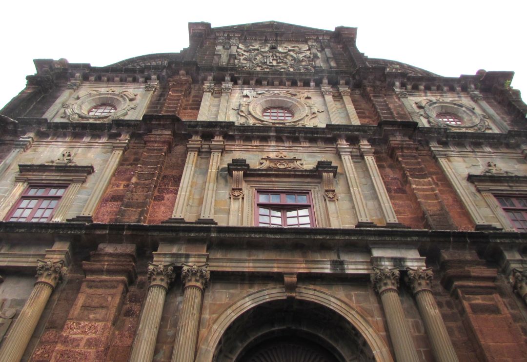 Façade of the Basilica of Bom Jesus, ld Goa.